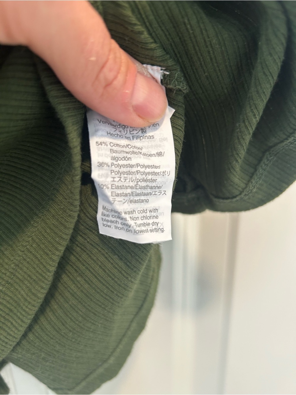 J Crew Olive Green Ruffle-Trim Ribbed Tank Top - Picture 2 of 3